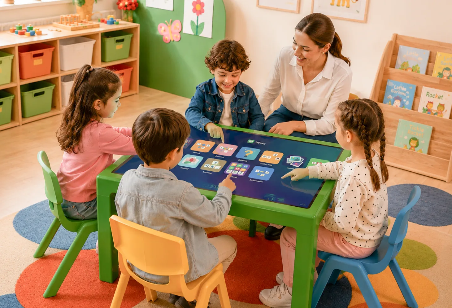 Kids TouchTable kullanılan anaokulu sınıfı