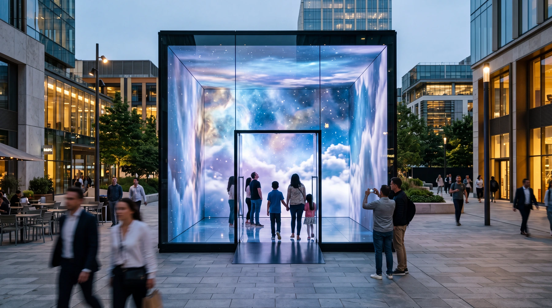 Etkinlik alanında immersive dijital enstalasyon