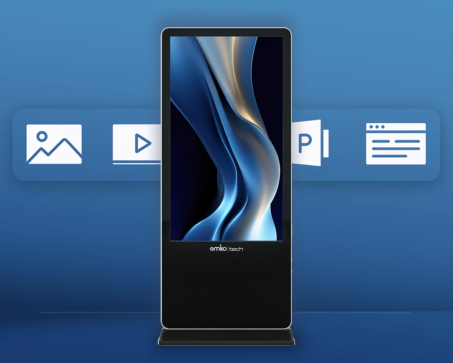 Touch Kiosk üzerinde farklı medya formatları